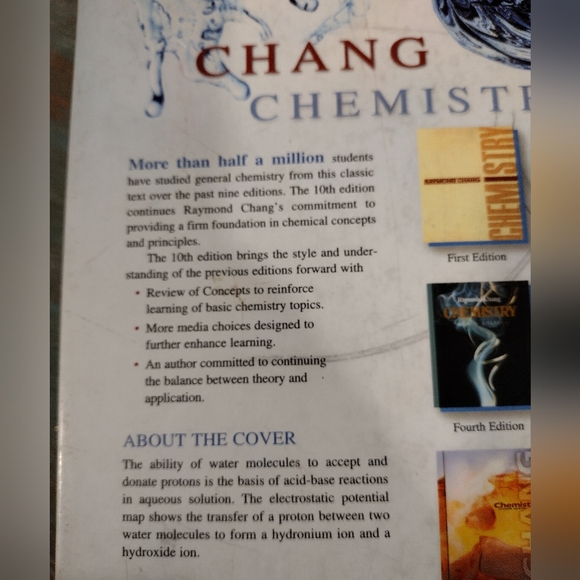Chemistry by Chang, 10th Edition. - Picture 2 of 10